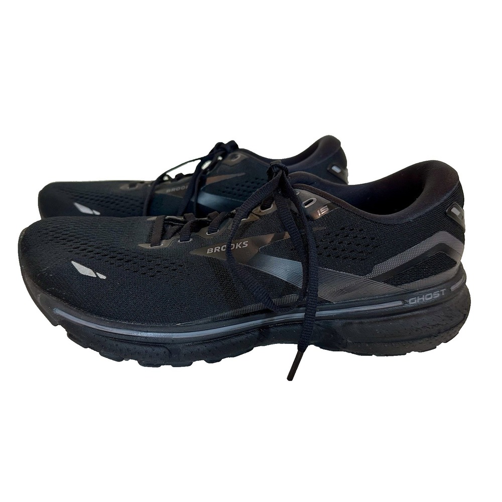 Brooks Ghost Running Shoes Black Black Ebony Mens‎ Sneakers Size 8.5 Extra Wide